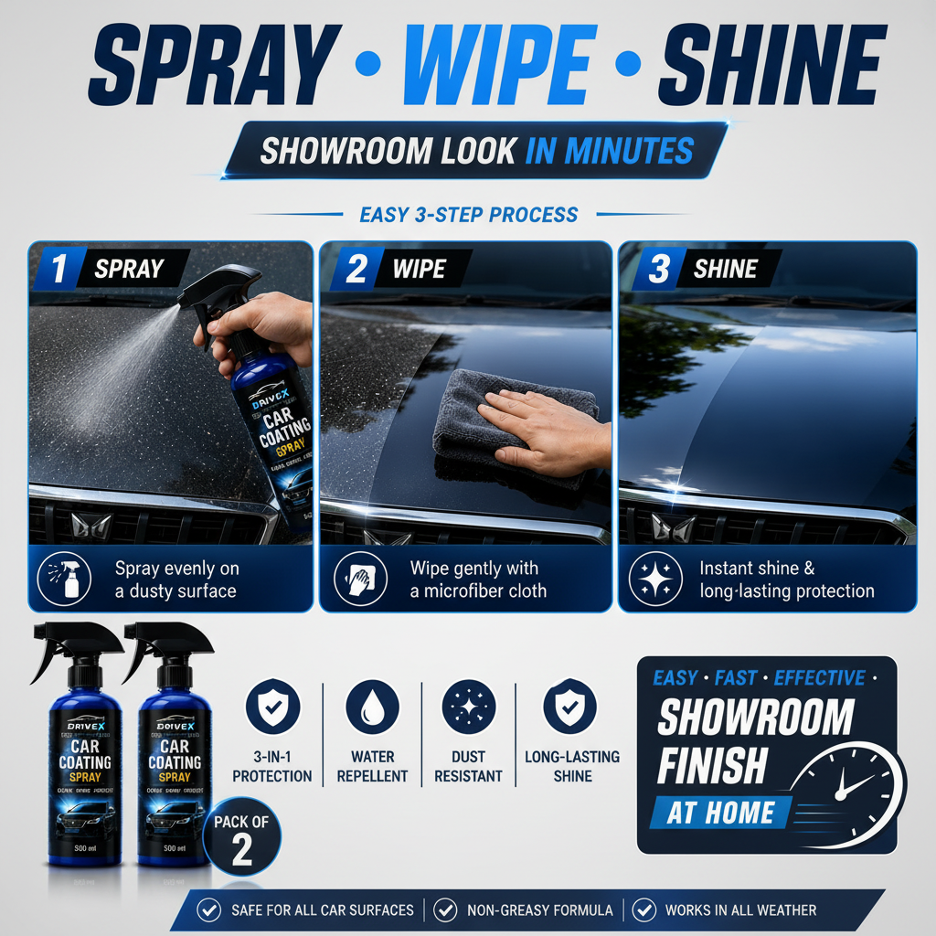 3-in-1 High Protection Car Coating Spray Buy 1 Get 1 Free