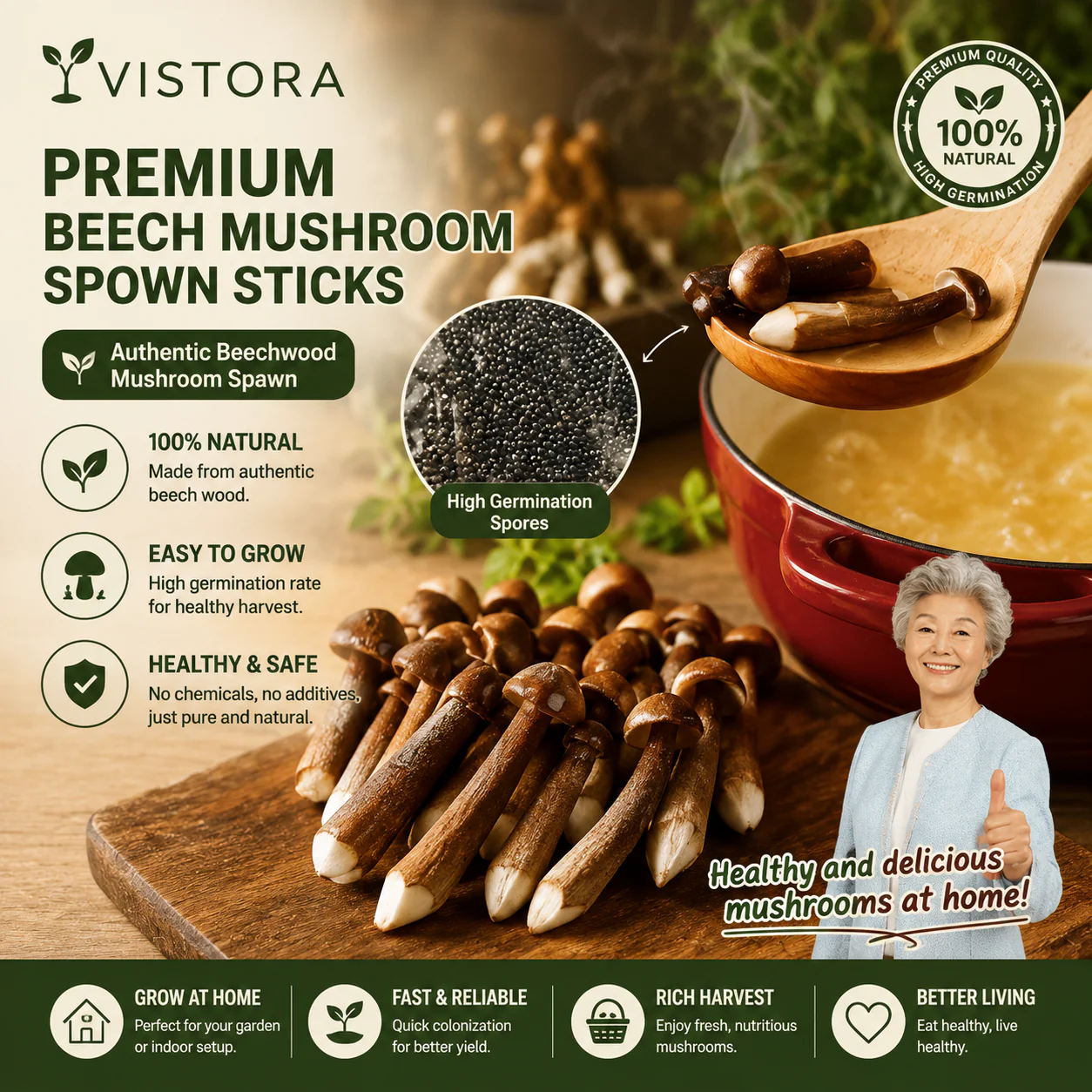 Organic Mushroom Harvest Grow Kit Seeds – Buy 1 Get 1 Free