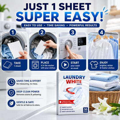 Deep Cleaning Laundry Whitening Sheets