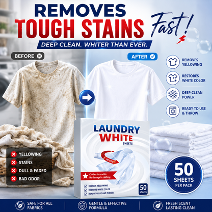 Deep Cleaning Laundry Whitening Sheets