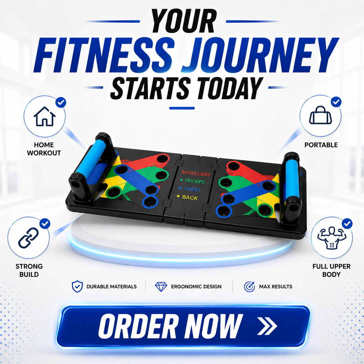 Multipurpose (16 in 1) function Push Up Board