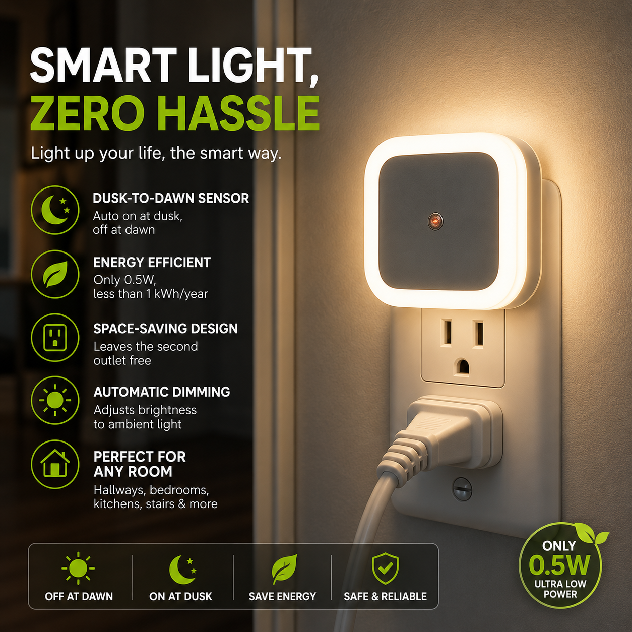 Night Lights Plug Into Wall