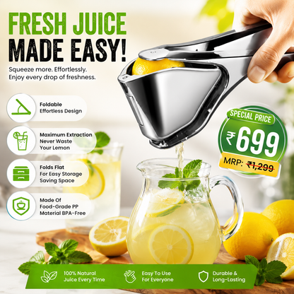 🍋Zinc alloy Stainless Steel Lemon Squeezer