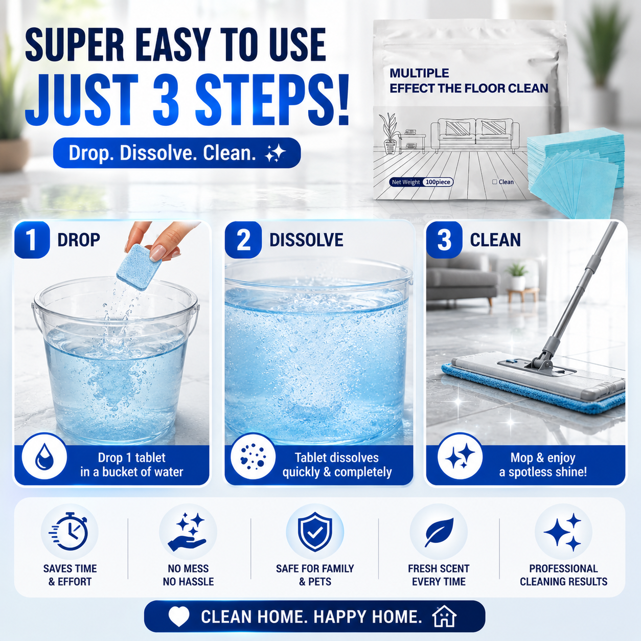 Multi-Surface Antibacterial Cleaner for Hardwood, Tile & Laminate