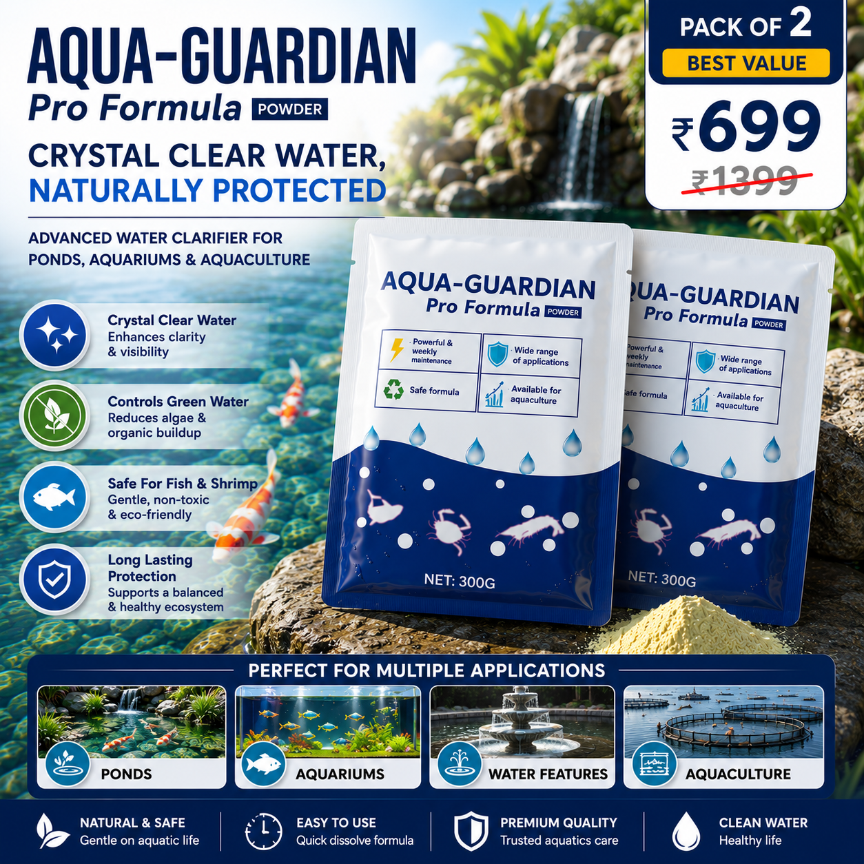 Aqua-Guardian Pro Formula Water Clarifier Pack of 2