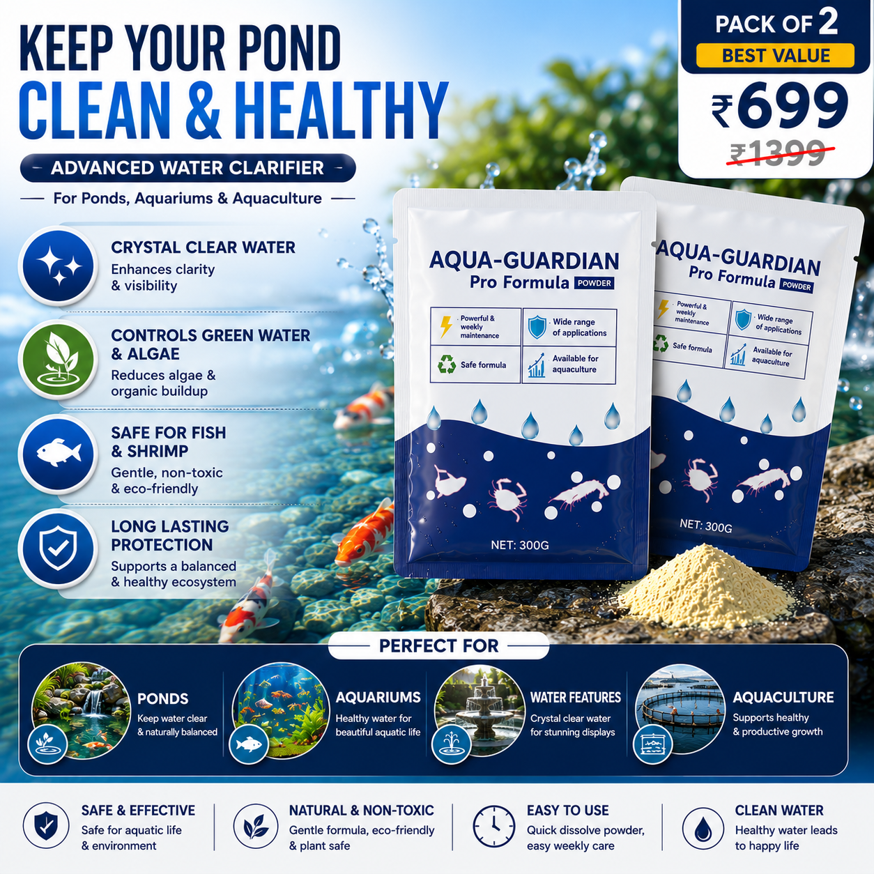 Aqua-Guardian Pro Formula Water Clarifier Pack of 2