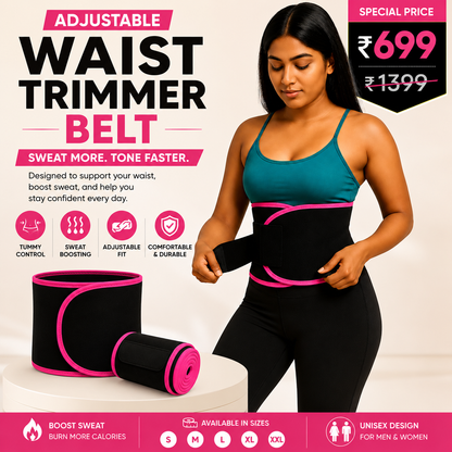 Adjustable Waist Trimmer Belt for Tummy Control & Daily Wear
