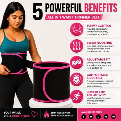 Adjustable Waist Trimmer Belt for Tummy Control & Daily Wear