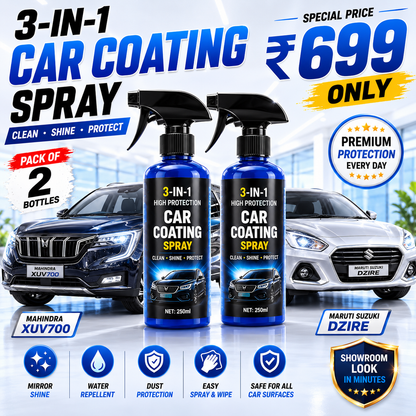 3-in-1 High Protection Car Coating Spray Buy 1 Get 1 Free