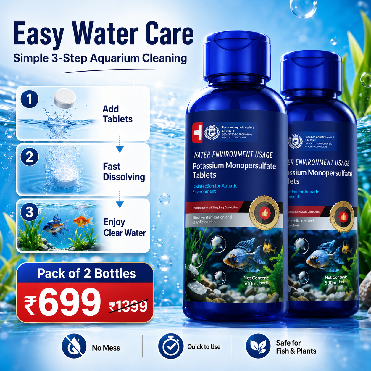 Aquarium Water Purifier easy water care 3 step catalog image