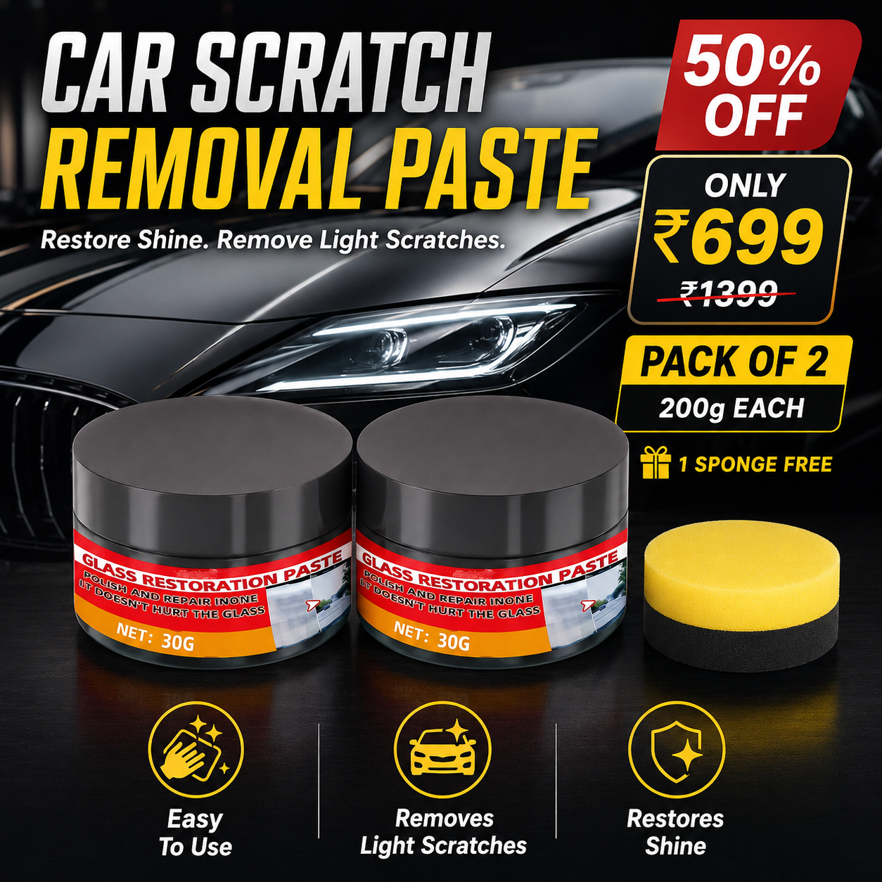 Car Scratch Removal Paste Pack of 2 50% Off Catalog Image