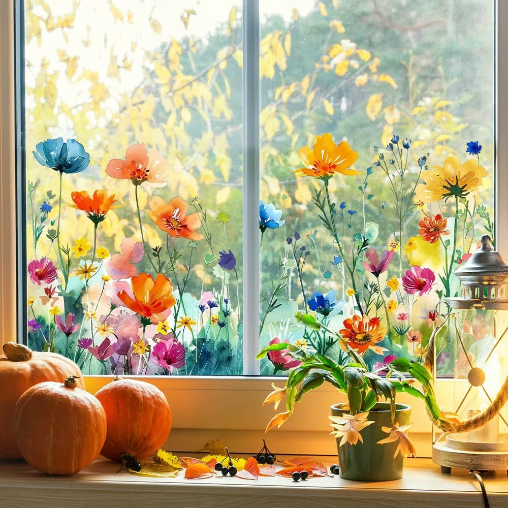 Floral window sticker style C