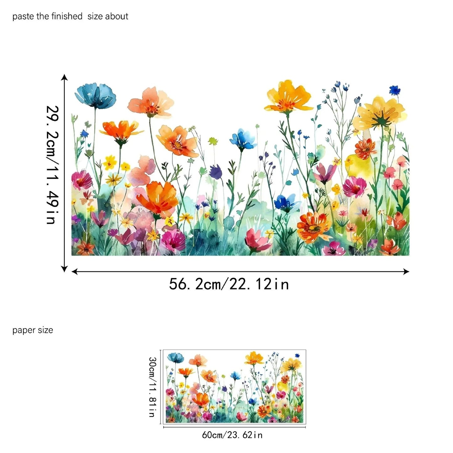Floral window sticker style C close up