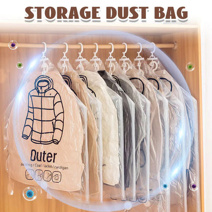 Hanging vacuum storage bag