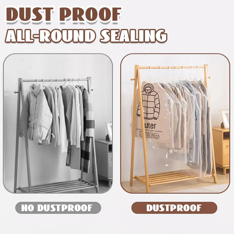 Hanging vacuum storage bag