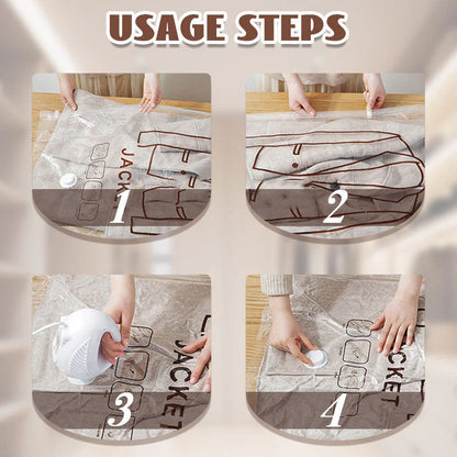 Hanging vacuum storage bag